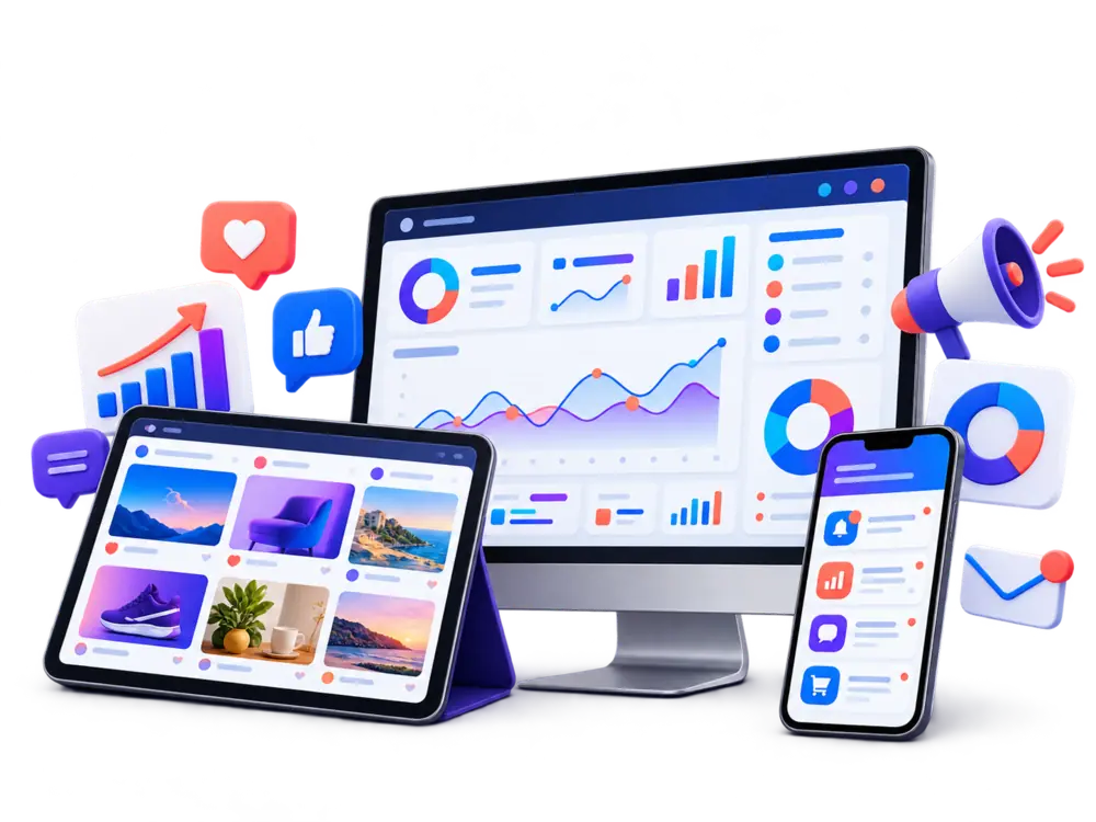 Digital marketing strategy, content and campaign channels working together